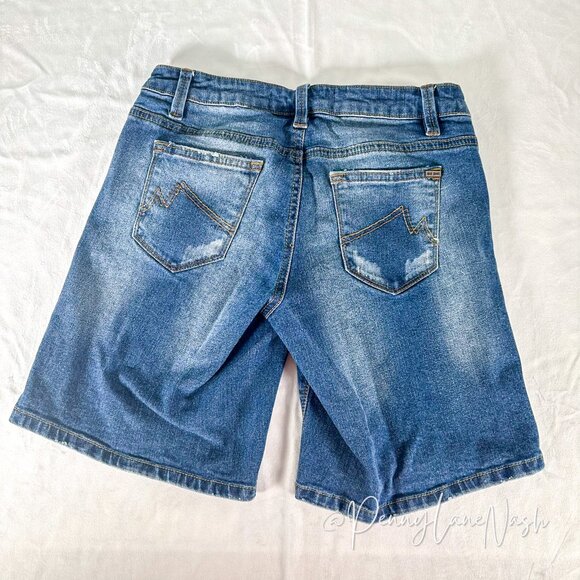 Max Jeans Denim Bermuda Shorts Blue - Picture 7 of 8